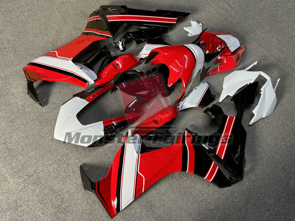 Gloss Red & White Black ABS fairings for Honda CBR1000RR 2017 - 2025 - premium OEM fit kit by Monster Fairings