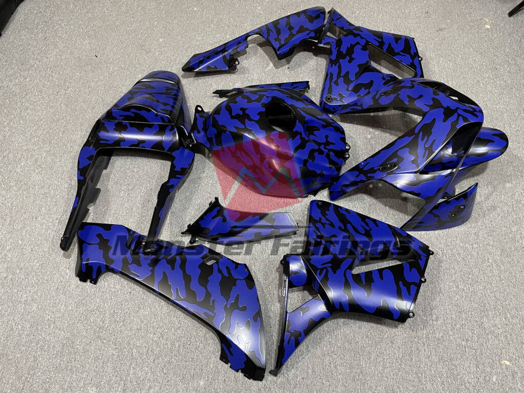 Blue Camo ABS fairings for Honda CBR600RR 2003 - 2004 - premium OEM fit kit by Monster Fairings