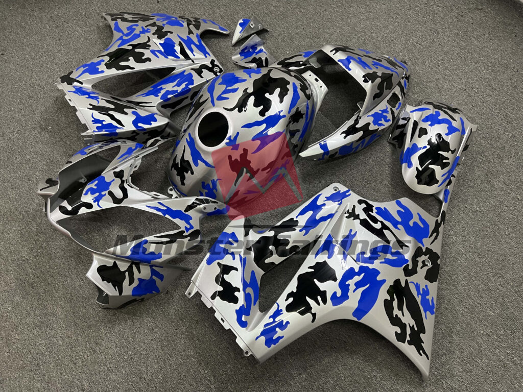 Gloss Blue & Black Camo ABS fairings for Honda VFR800 2002 - 2012 - premium OEM fit kit by Monster Fairings