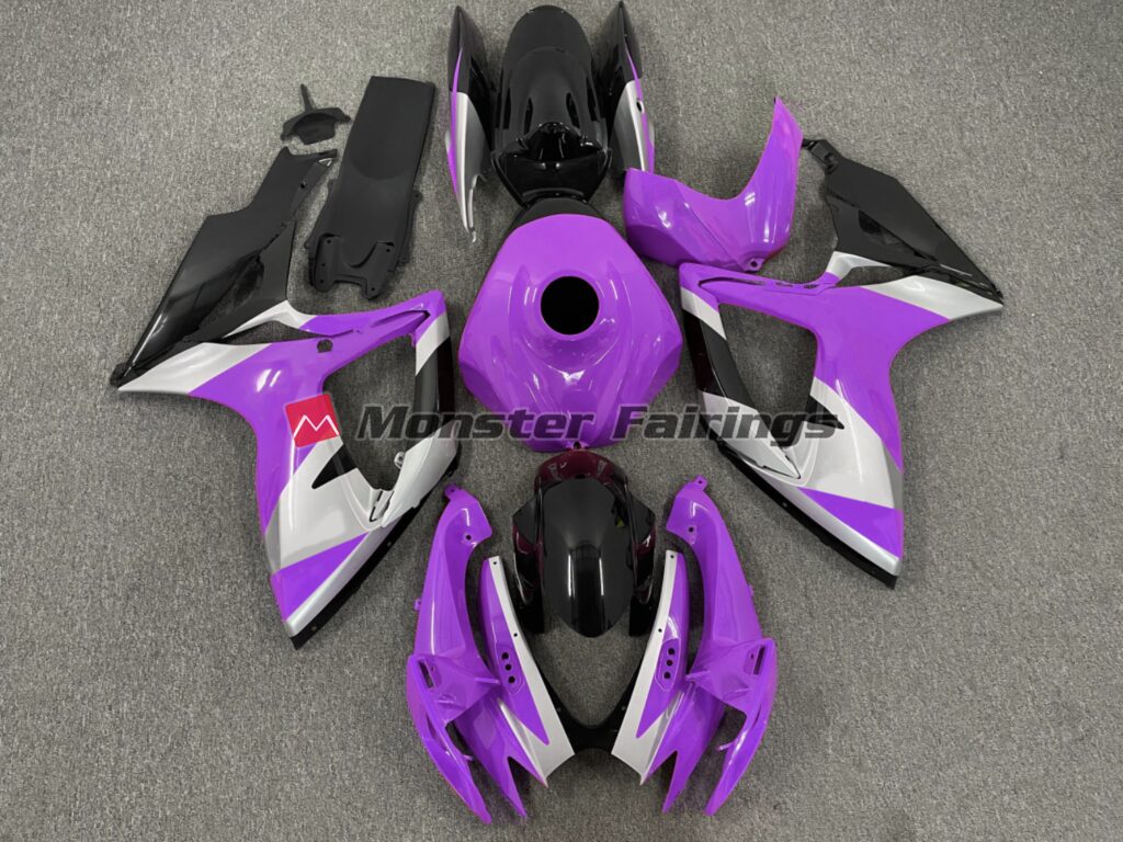 Suzuki GSXR 600 - 750 2006 - 2007 Purple Design ABS fairings - custom motorcycle bodywork kit by Monster Fairings