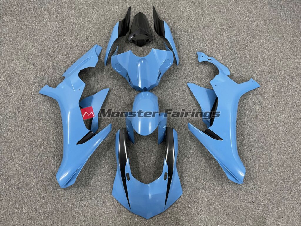 Yamaha R1 2015 - 2019 Gloss Light Blue ABS fairings - custom motorcycle bodywork kit by Monster Fairings