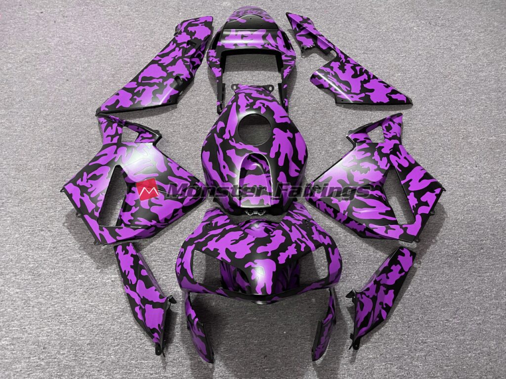 Honda CBR600RR 2003 - 2004 Gloss Purple Camo ABS fairings - custom motorcycle bodywork kit by Monster Fairings