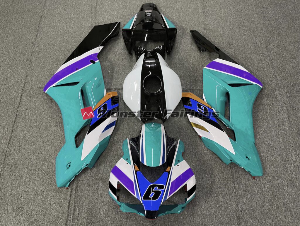 Honda CBR1000RR 2004 - 2005 Teal 6 ABS fairings - custom motorcycle bodywork kit by Monster Fairings