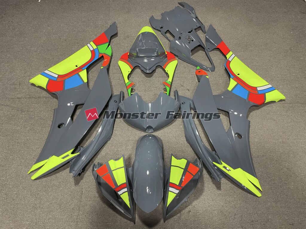 Yamaha R6 2008 - 2016 Nardo High Viz Yellow Design ABS fairings - custom motorcycle bodywork kit by Monster Fairings