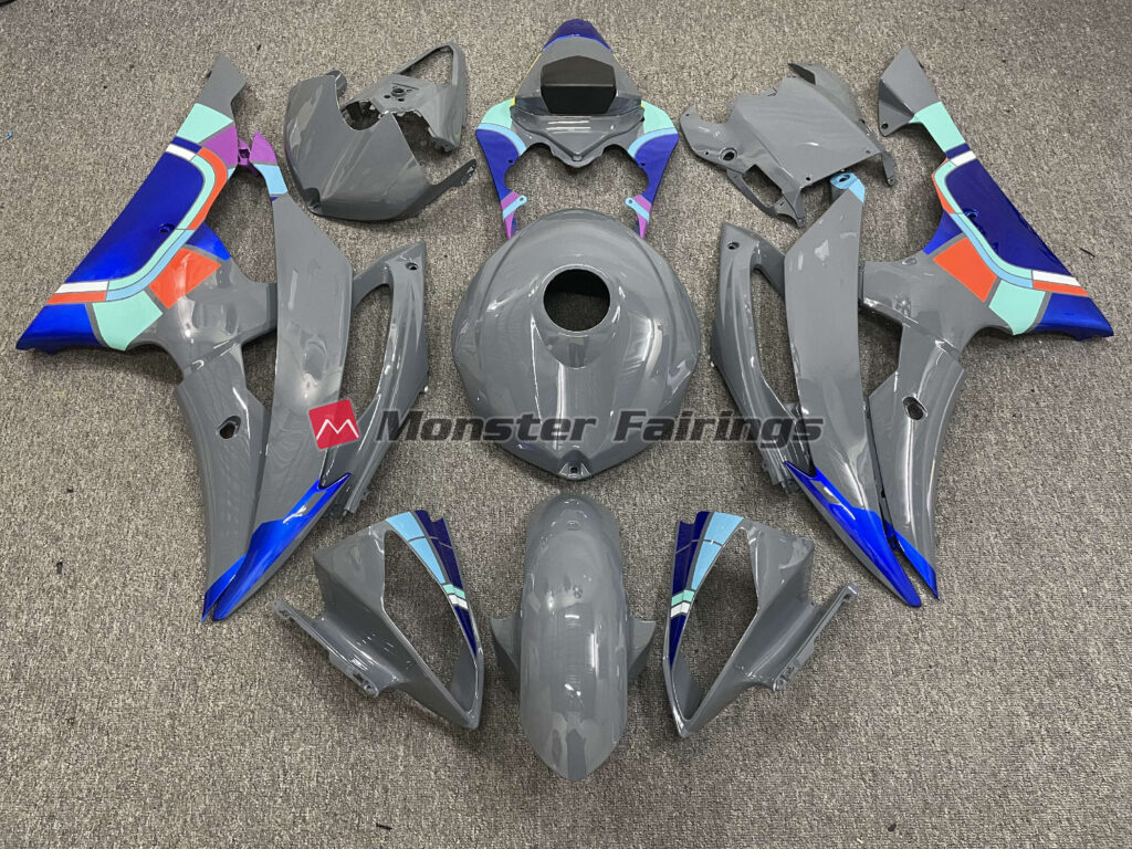 Yamaha R6 2008 - 2016 Nardo Blue Design ABS fairings - custom motorcycle bodywork kit by Monster Fairings