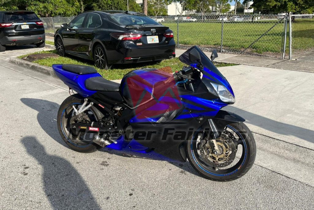Honda CBR600 F4i 2001 - 2003 ABS fairings, Gloss Blue Black - high - quality motorcycle kit by Monster Fairings