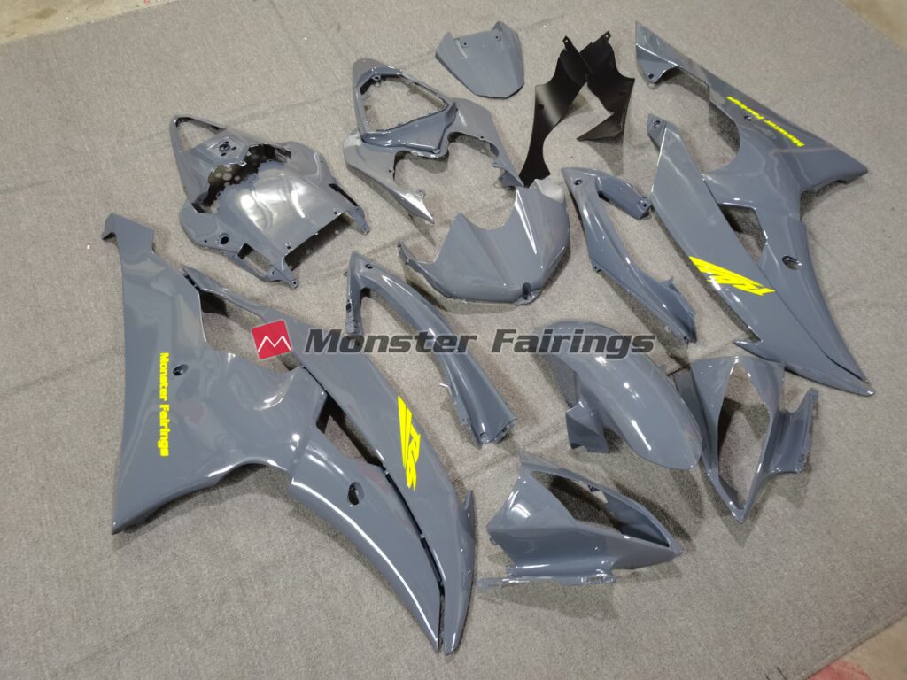 Yamaha R6 custom ABS fairings 2008 - 2016 in Nardo High Viz Yellow - durable replacement kit, Monster Fairings