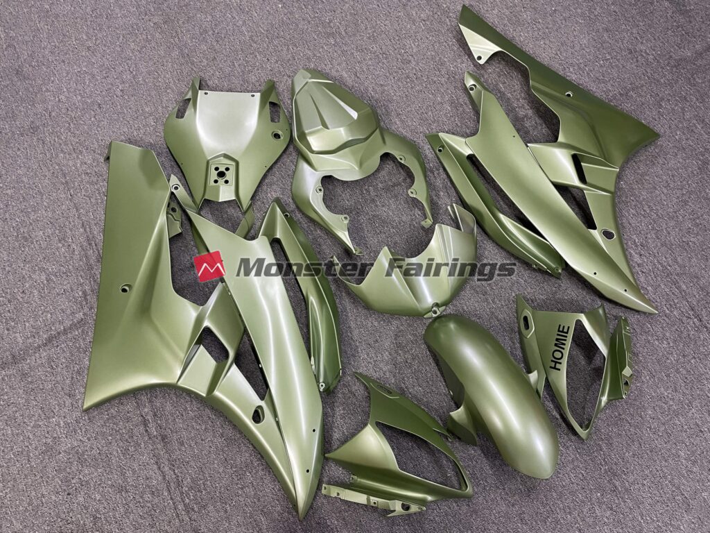 Matte Green ABS fairings for Yamaha R6 2006 - 2007 - premium OEM fit kit by Monster Fairings