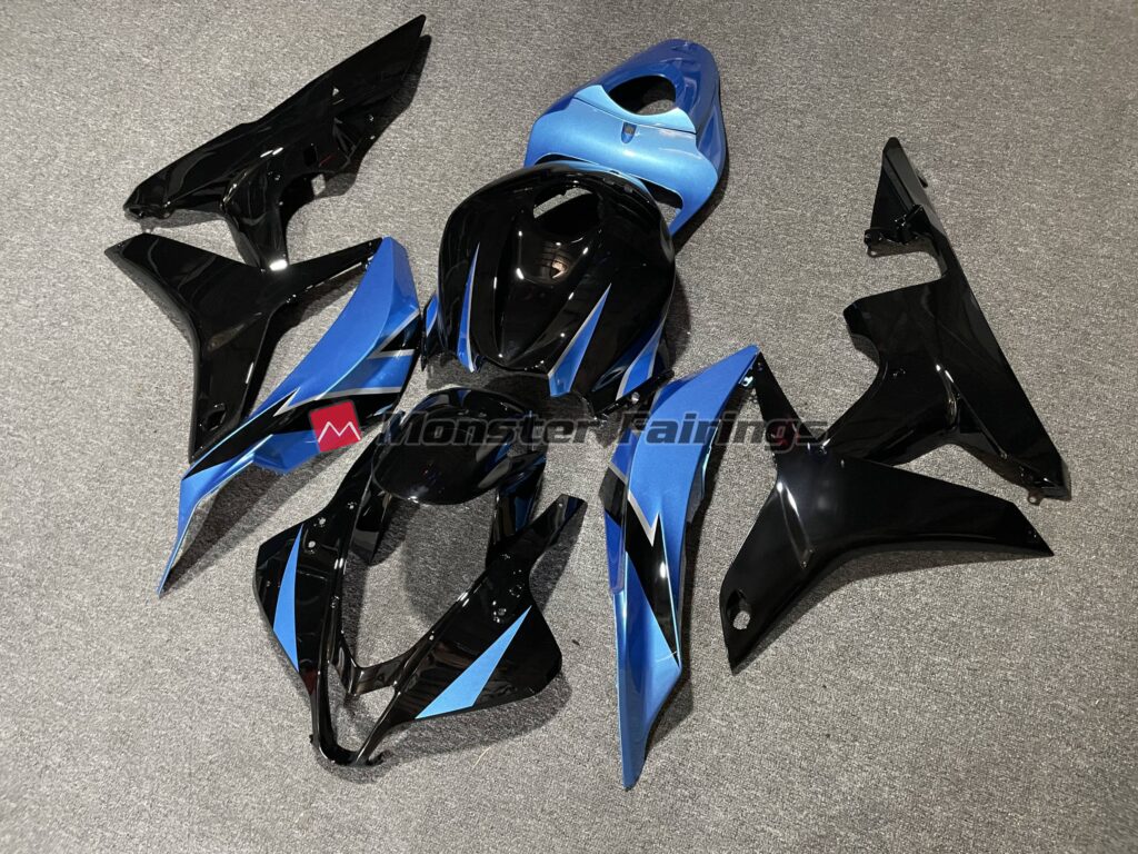 Gloss Black Light Blue ABS fairings for Honda CBR600RR 2007 - 2008 - premium OEM fit kit by Monster Fairings