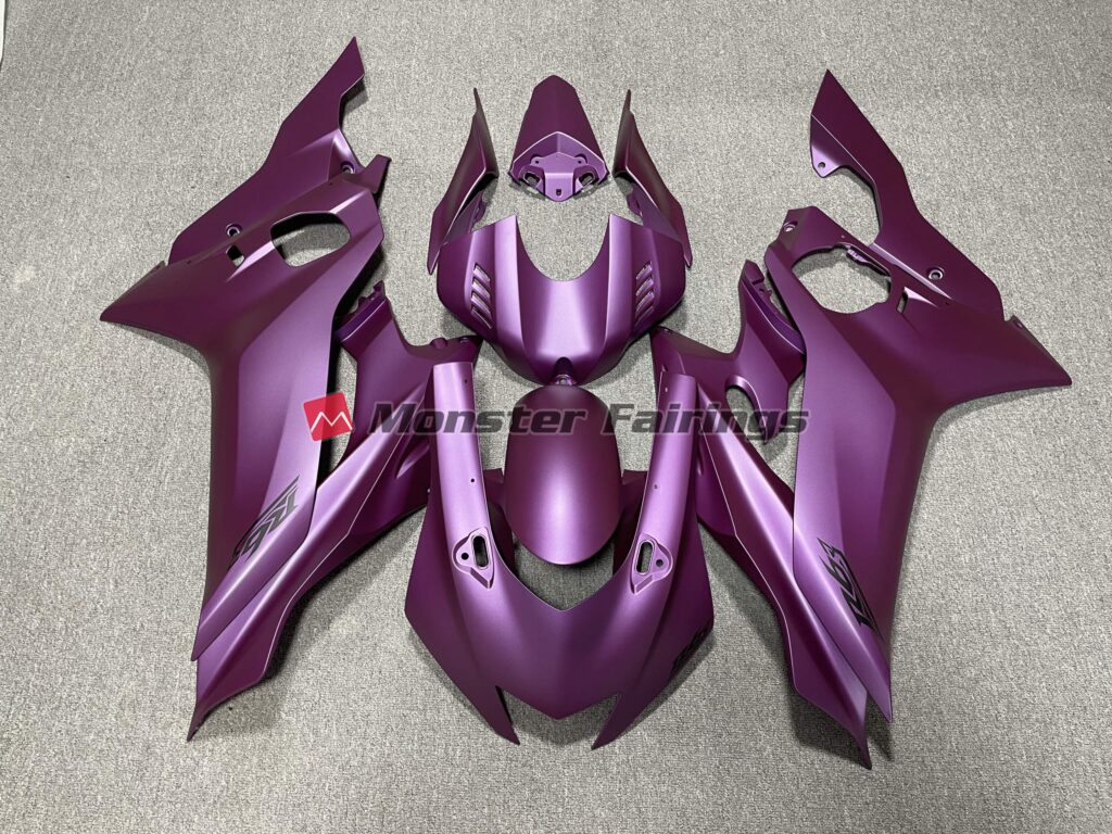 Yamaha R6 2017 - 2022 Dark Purple Matte ABS fairings - custom motorcycle bodywork kit by Monster Fairings
