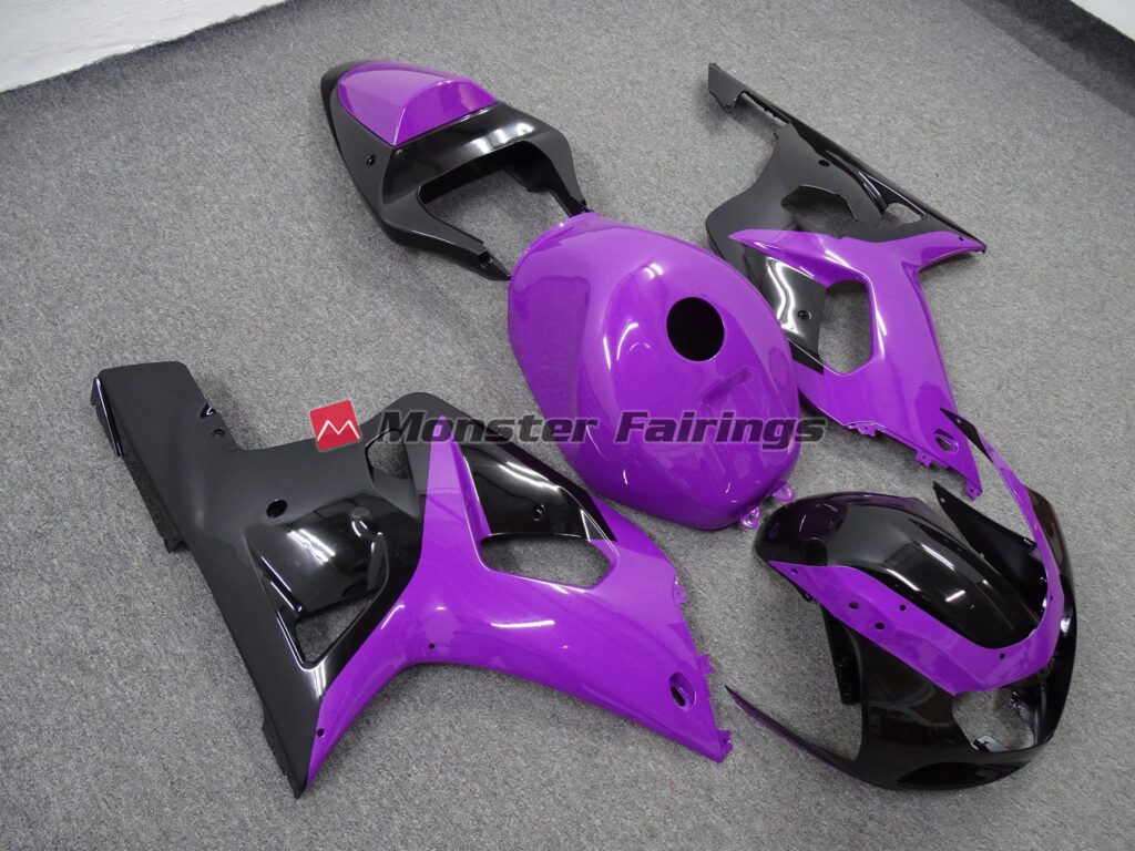 Gloss Purple and Black ABS fairings for Suzuki GSXR 600 - 750 2001 - 2003 - premium OEM fit kit by Monster Fairings