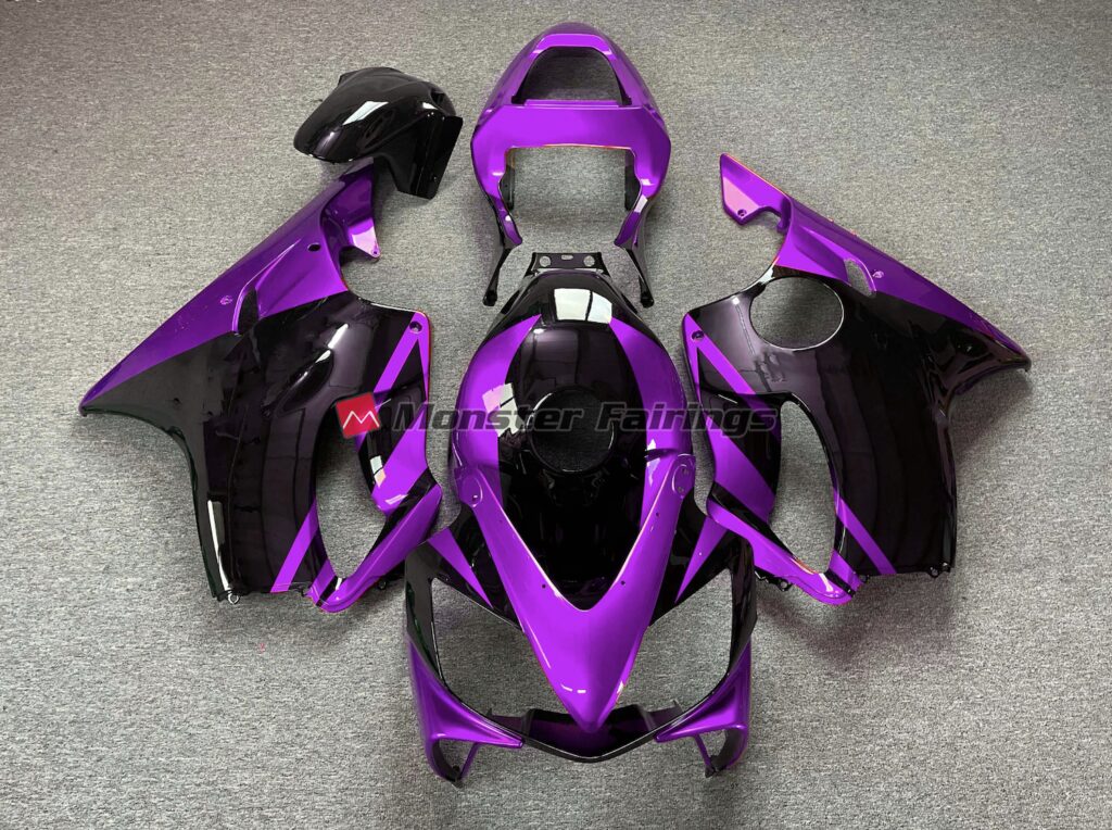 Honda CBR600 F4i 2001 - 2003 Gloss Purple Black ABS fairings - custom motorcycle bodywork kit by Monster Fairings