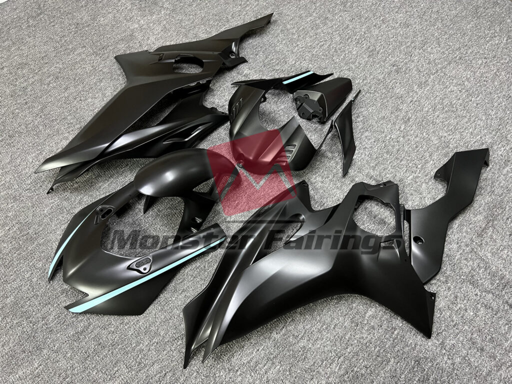 Matte Black Teal ABS fairings for Yamaha R6 2017 - 2022 - premium OEM fit kit by Monster Fairings