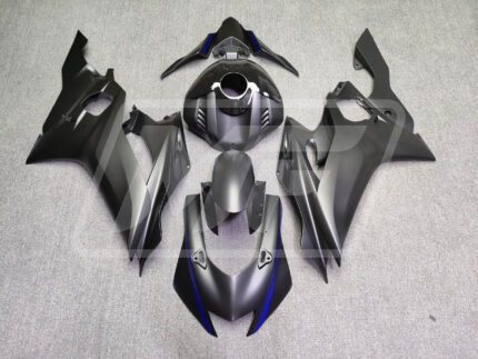 Yamaha R6 2017-2022 Matte Black with Blue Accents ABS Fairings | Monster Fairings