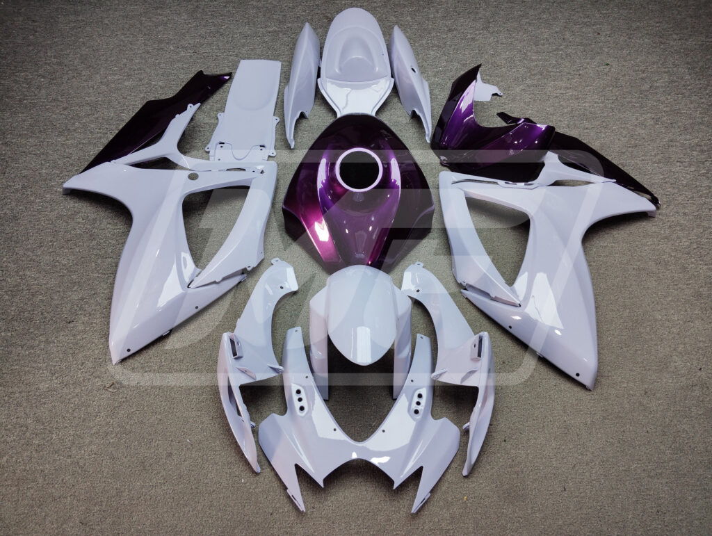 Suzuki GSXR 600 - 750 2006 - 2007 Gloss Nardo Gray Purple ABS fairings - custom motorcycle bodywork kit by Monster Fairings