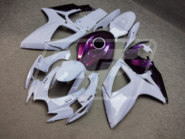 Suzuki GSXR 600 - 750 custom ABS fairings 2006 - 2007 in Gloss Nardo Gray Purple - durable replacement kit, Monster Fairings