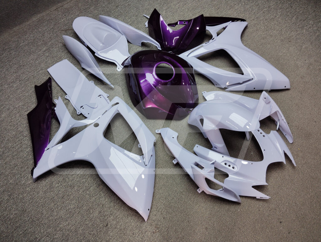 Gloss Nardo Gray Purple ABS fairings for Suzuki GSXR 600 - 750 2006 - 2007 - premium OEM fit kit by Monster Fairings