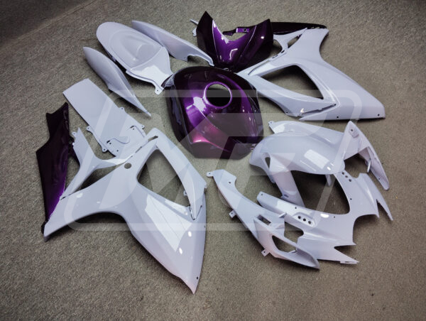 Gloss Nardo Gray Purple ABS fairings for Suzuki GSXR 600 - 750 2006 - 2007 - premium OEM fit kit by Monster Fairings