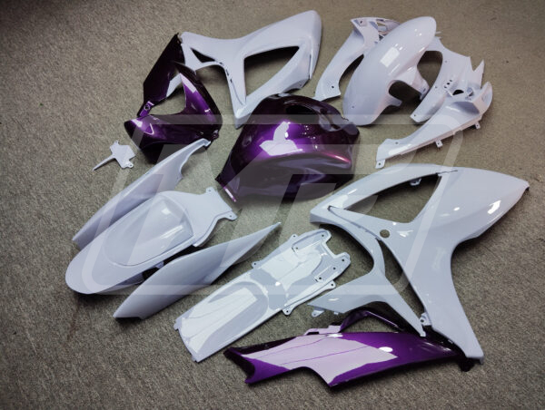 2006 - 2007 Suzuki GSXR 600 - 750 Gloss Nardo Gray Purple fairing set - ABS injection, custom painted by Monster Fairings