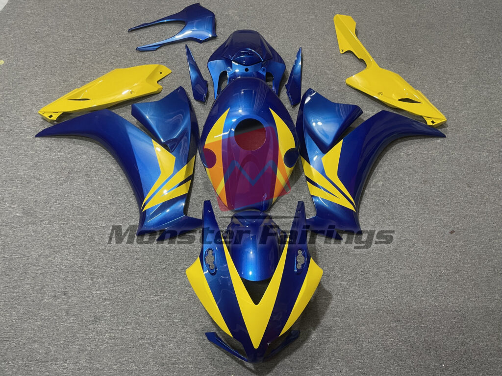Honda CBR1000RR 2012 - 2016 Gloss Blue Yellow ABS fairings - custom motorcycle bodywork kit by Monster Fairings