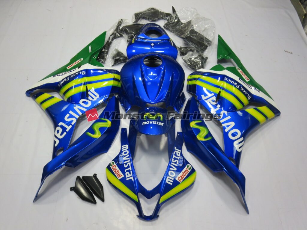 Honda CBR600RR 2009 - 2012 Movistar ABS fairings - custom motorcycle bodywork kit by Monster Fairings