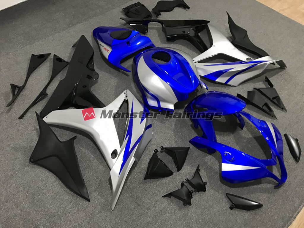 OEM Style Blue Silver ABS fairings for Honda CBR600RR 2007 - 2008 - premium OEM fit kit by Monster Fairings