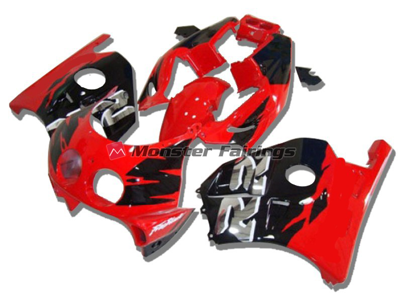 Honda CBR250RR 1990 - 1998 Red Black Silver RR ABS fairings - custom motorcycle bodywork kit by Monster Fairings