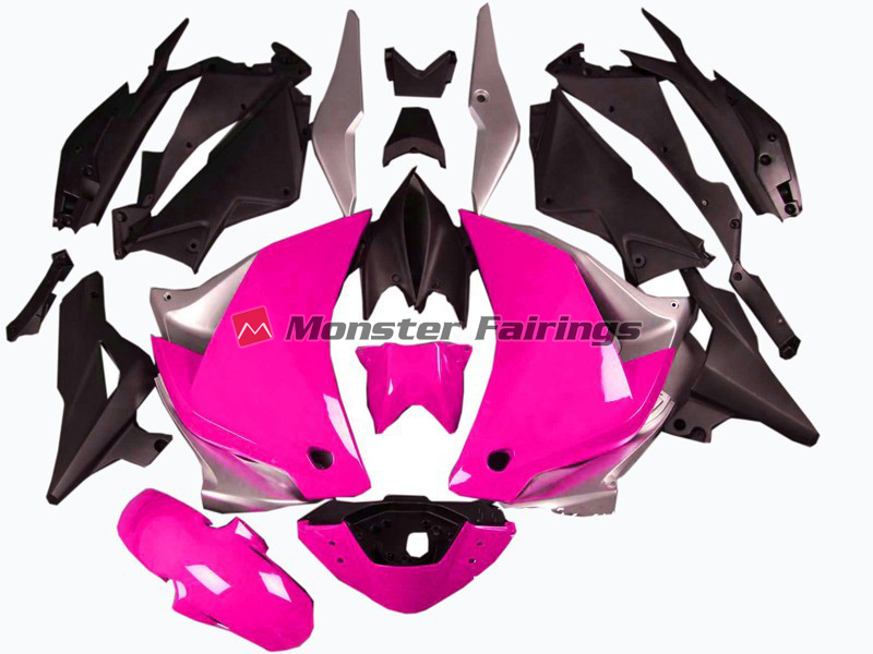 Honda CBR250RR 2011 - 2014 Pink and Silver ABS fairings - custom motorcycle bodywork kit by Monster Fairings