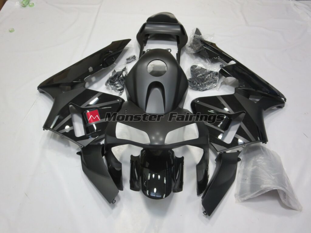 Honda CBR600RR 2003 - 2004 Matte & Gloss Black ABS fairings - custom motorcycle bodywork kit by Monster Fairings