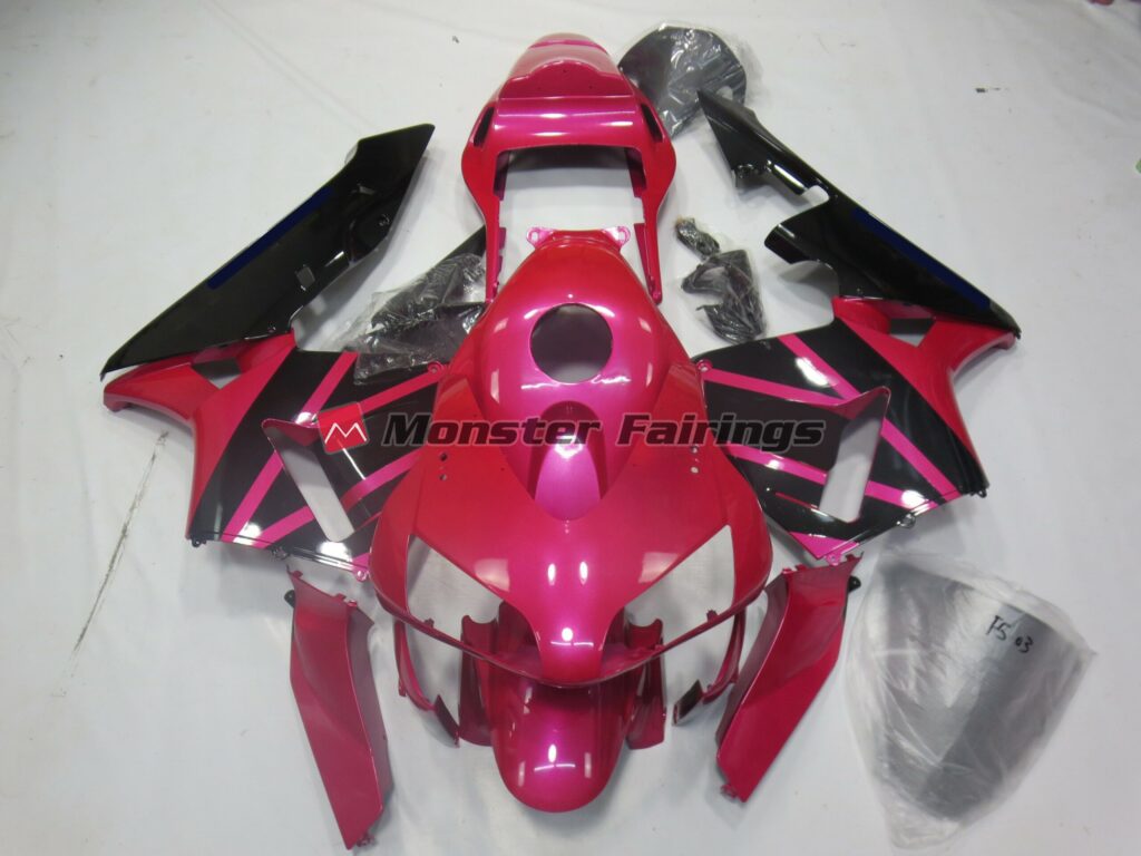 Honda CBR600RR 2003 - 2004 Pink and Black ABS fairings - custom motorcycle bodywork kit by Monster Fairings