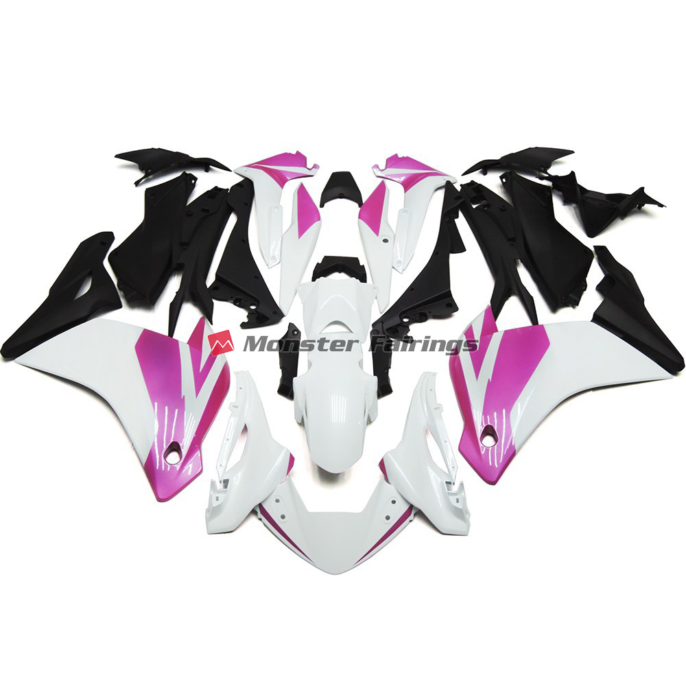Honda CBR250RR 2011 - 2014 Pink and White Gloss ABS fairings - custom motorcycle bodywork kit by Monster Fairings