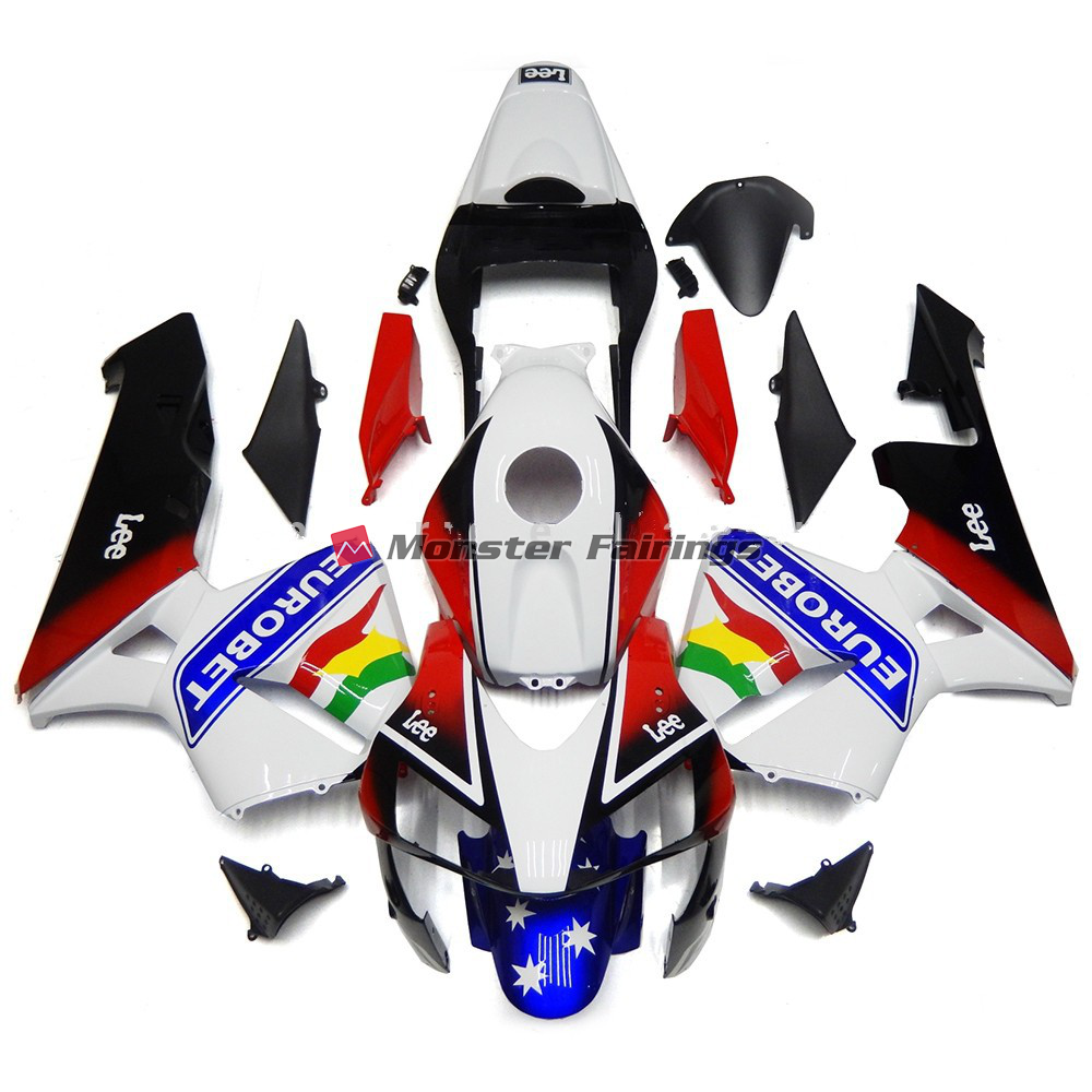 Honda CBR600RR 2003 - 2004 EuroBet Colors Gloss ABS fairings - custom motorcycle bodywork kit by Monster Fairings