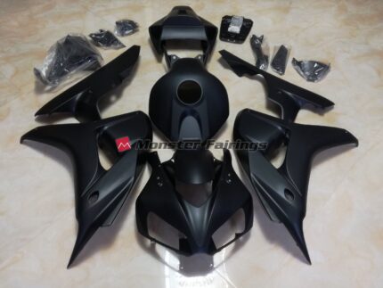 Honda CBR1000RR 2008 - 2011 Matte Black with Logos ABS fairings - custom motorcycle bodywork kit by Monster Fairings