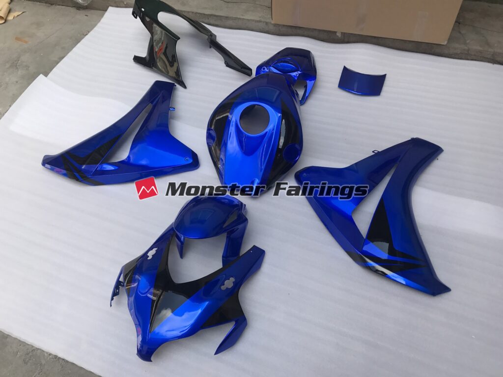 Honda CBR1000RR custom ABS fairings 2008 - 2011 in Vibrant High Gloss Blue - durable replacement kit, Monster Fairings