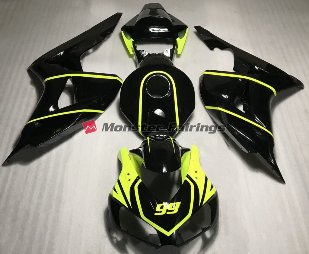 Honda CBR1000RR 2006 - 2007 High Viz and Black ABS fairings - custom motorcycle bodywork kit by Monster Fairings