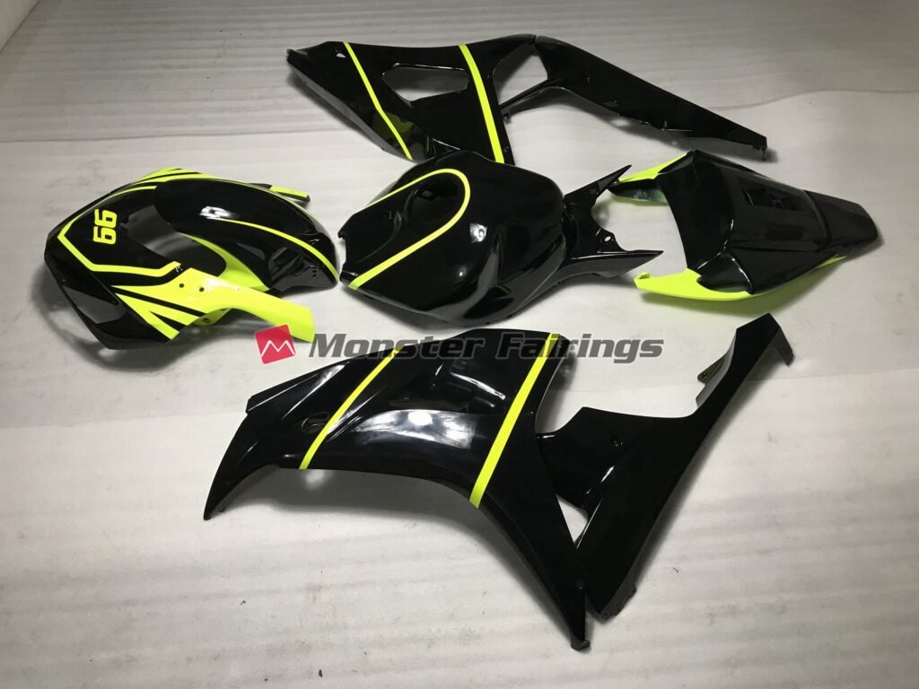2006 - 2007 Honda CBR1000RR High Viz and Black fairing set - ABS injection, custom painted by Monster Fairings