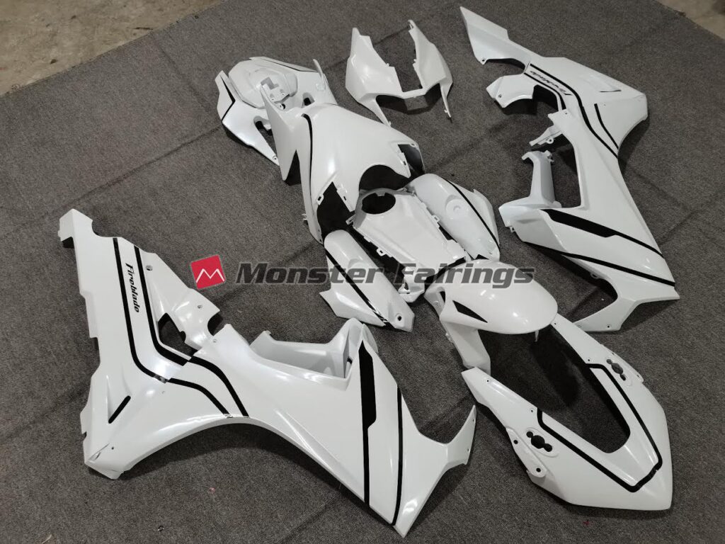 Pearl White and Black ABS fairings for Honda CBR1000RR 2017 - 2025 - premium OEM fit kit by Monster Fairings