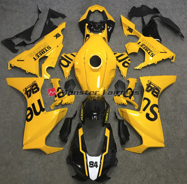 Honda CBR1000RR 2017 - 2025 Yellow Street Flava ABS fairings - custom motorcycle bodywork kit by Monster Fairings
