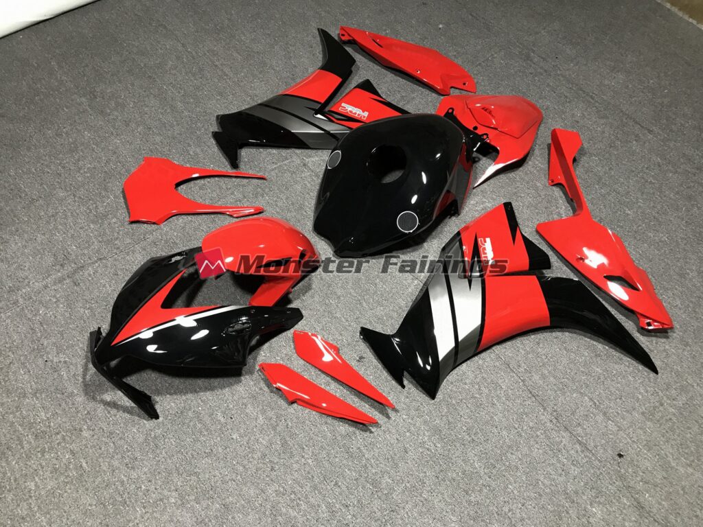 Gloss Black Red/Grey ABS fairings for Honda CBR1000RR 2012 - 2016 - premium OEM fit kit by Monster Fairings