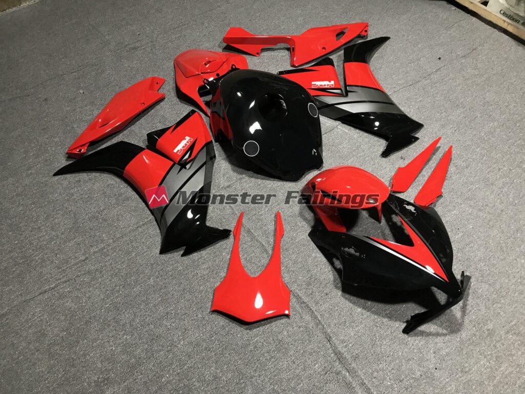 Honda CBR1000RR custom ABS fairings 2012 - 2016 in Gloss Black Red/Grey - durable replacement kit, Monster Fairings