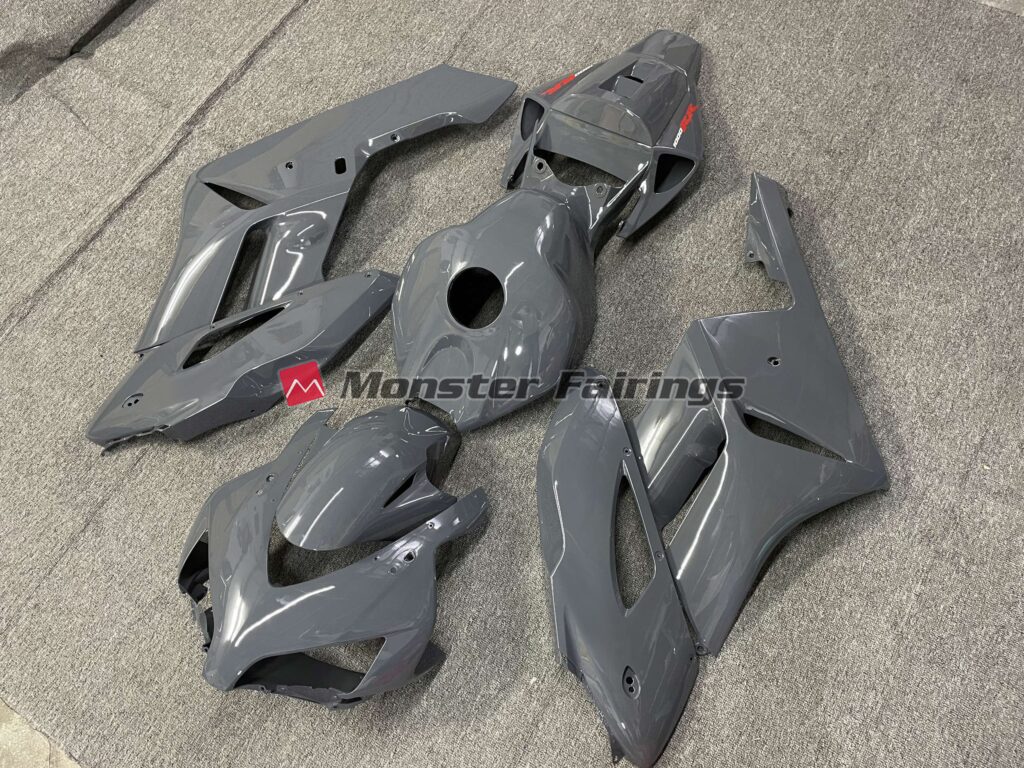 Honda CBR1000RR custom ABS fairings 2004 - 2005 in Nardo White Logos - durable replacement kit, Monster Fairings