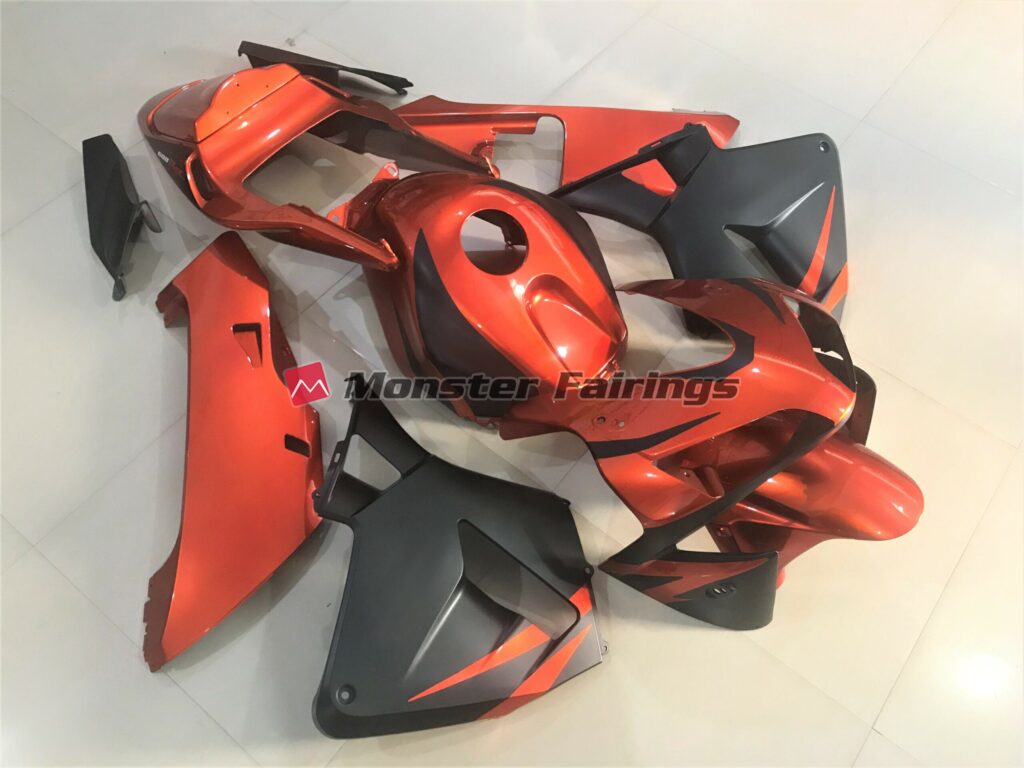 Orange and Matte Black ABS fairings for Honda CBR600RR 2003 - 2004 - premium OEM fit kit by Monster Fairings