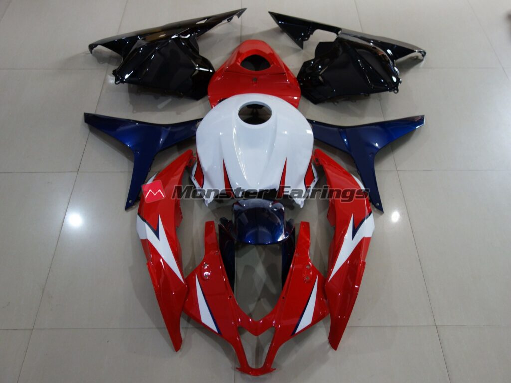 Honda CBR600RR 2009 - 2012 Gloss Red & White ABS fairings - custom motorcycle bodywork kit by Monster Fairings