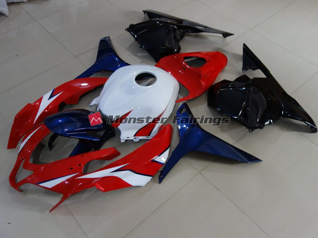 Honda CBR600RR custom ABS fairings 2009 - 2012 in Gloss Red & White - durable replacement kit, Monster Fairings