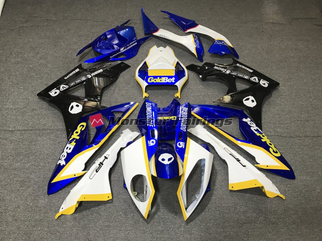 Honda CBR1000RR 2012 - 2016 Gloss White and Blue ABS fairings - custom motorcycle bodywork kit by Monster Fairings