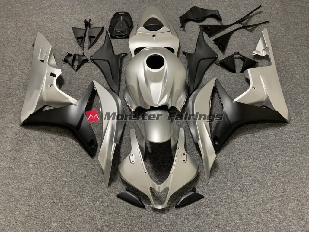Honda CBR1000RR 2006 - 2007 Matte Silver ABS fairings - custom motorcycle bodywork kit by Monster Fairings