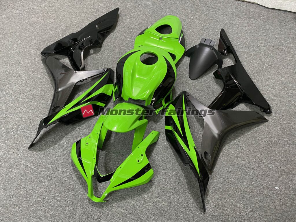 Electric Green OEM Style Grey ABS fairings for Honda CBR600RR 2007 - 2008 - premium OEM fit kit by Monster Fairings