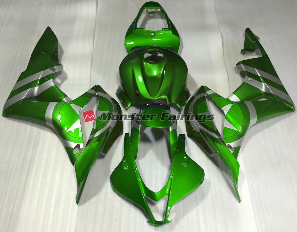 Honda CBR600RR 2007 - 2008 Green Captain America ABS fairings - custom motorcycle bodywork kit by Monster Fairings