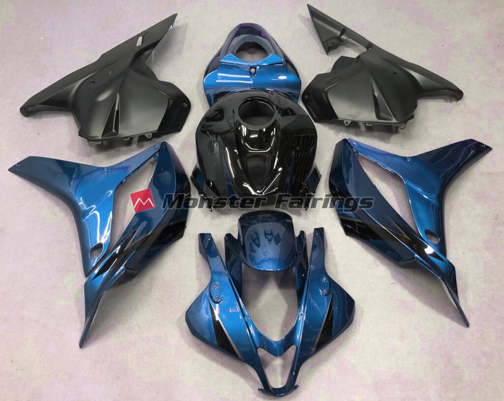 Honda CBR600RR 2009 - 2012 Light Blue Black ABS fairings - custom motorcycle bodywork kit by Monster Fairings