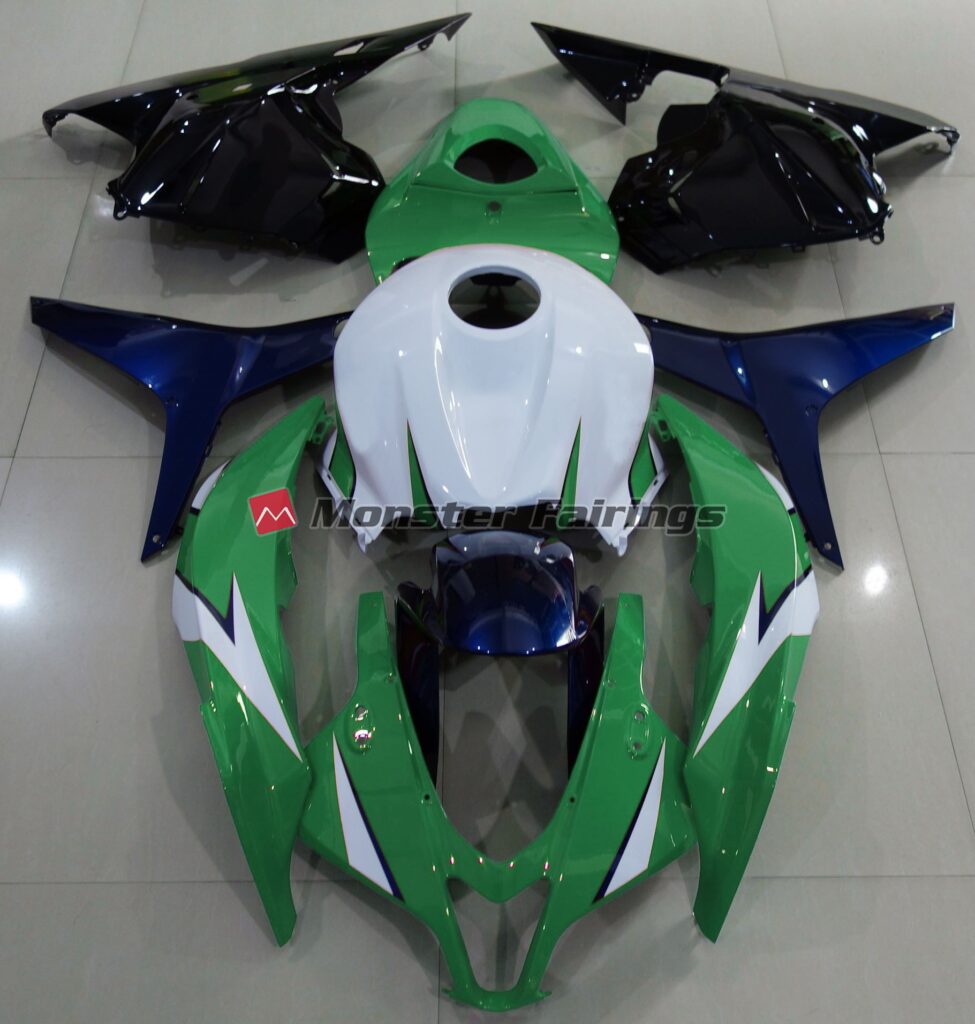 Honda CBR600RR 2009 - 2012 Gloss Green Blue ABS fairings - custom motorcycle bodywork kit by Monster Fairings